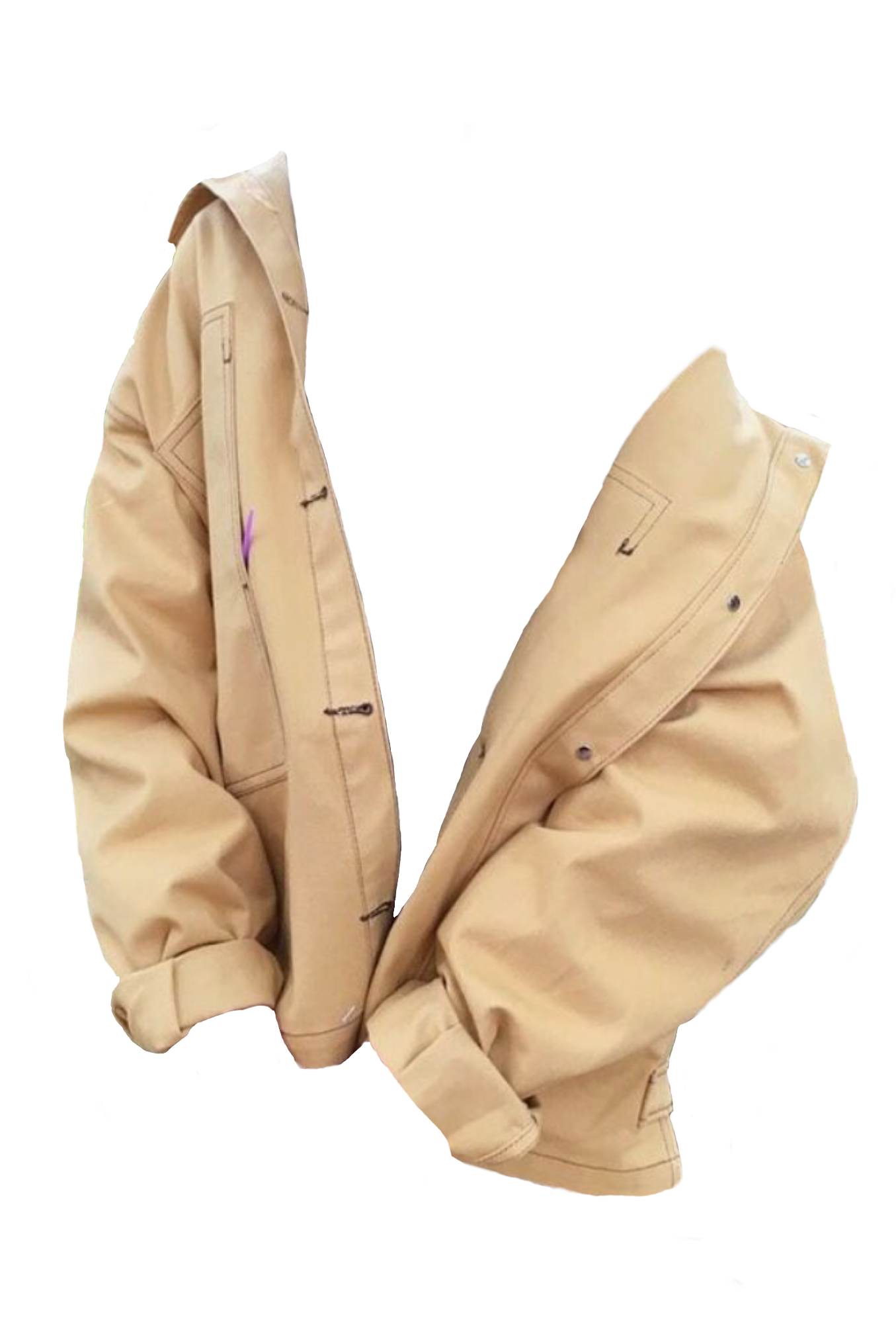 Beige Jacket / Polyvore Hoodie Jacket, Template, Outfit - Clothing (1458x2048), Png Download