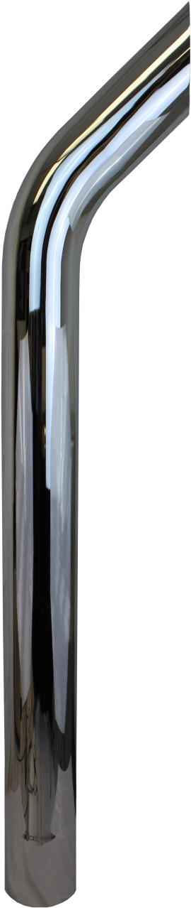 Bull Horn Stack 5" Diameter, 120" Long, - Black Tractor Exhaust Pipe (1000x1500), Png Download