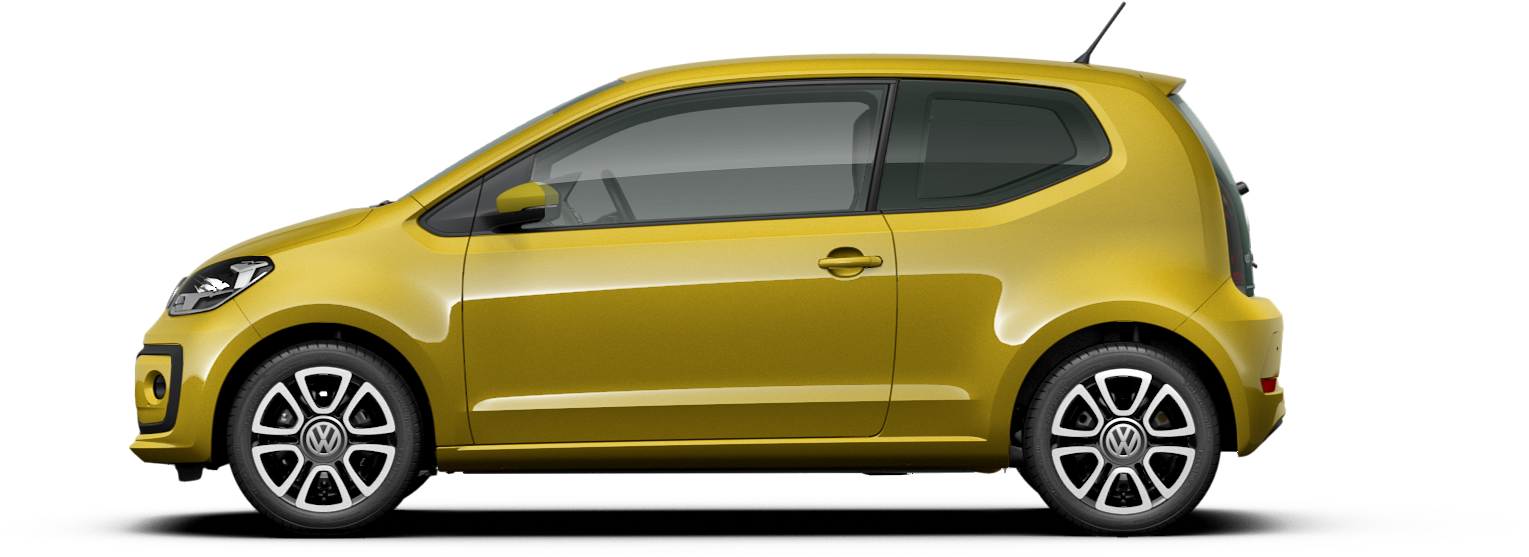 Up - Vw Up Honey Yellow Cross (1920x726), Png Download