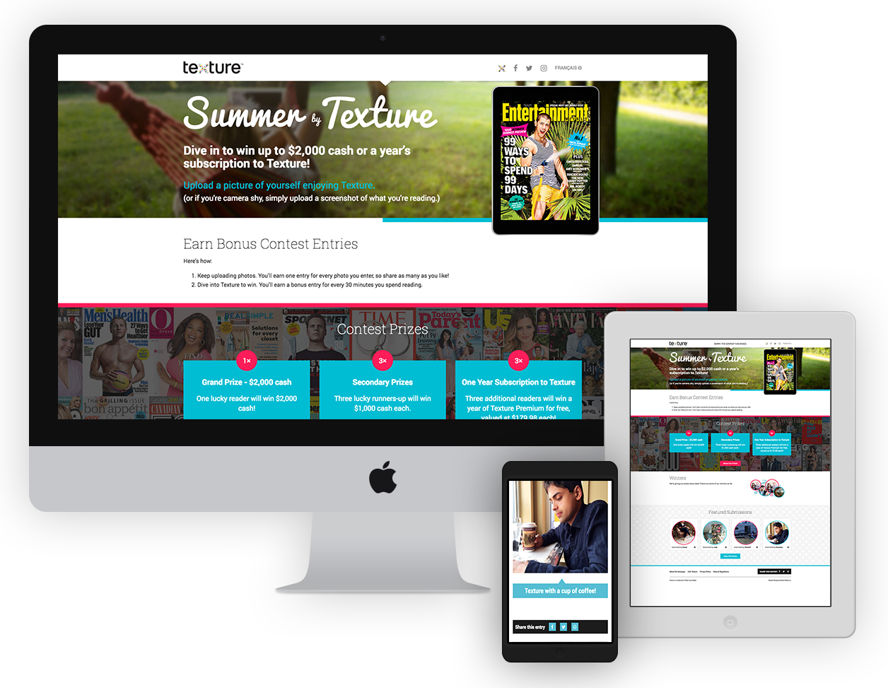 Texture Summer Campaign Website Design - Online Advertising (1256x973), Png Download