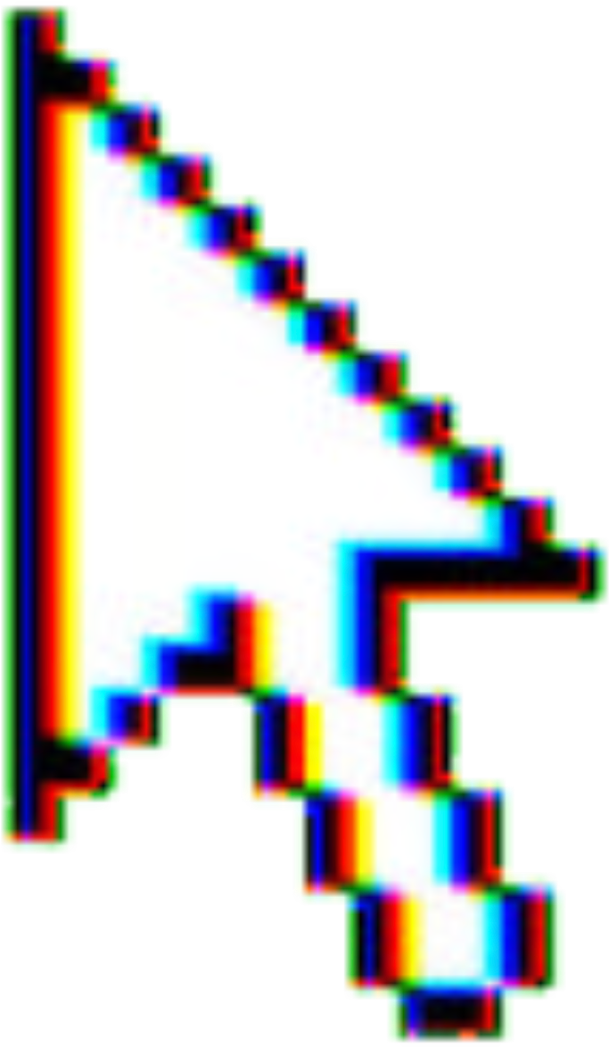 Glitch Aesthetic Tumblr Arrow Sticker Png Transparent - Mouse Pointer (2896x2896), Png Download