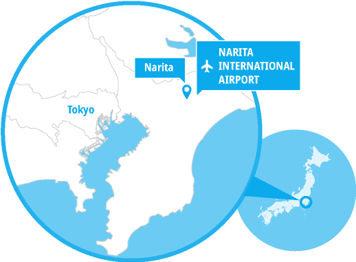 Tokyo Narita Map - Japan (601x650), Png Download