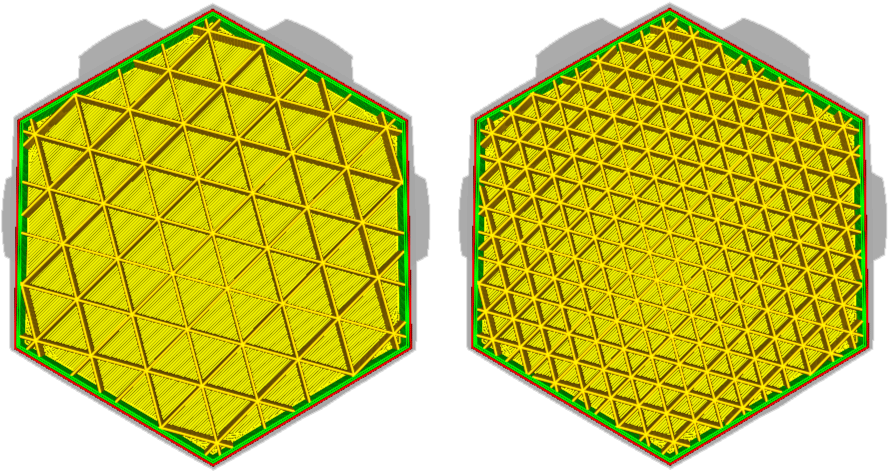 A Comparison Of High And Low Infill Density - Colorfulness (919x501), Png Download