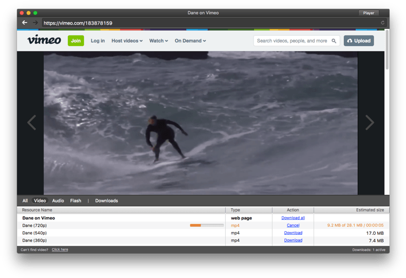 Save Vimeo Videos On Mac With Elmedia Player Pro - Vimeo (800x550), Png Download