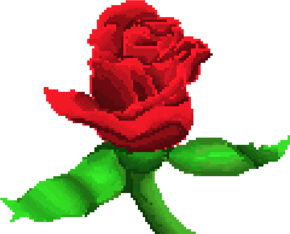 Meh - Pixel Rose Transparent (1280x1020), Png Download