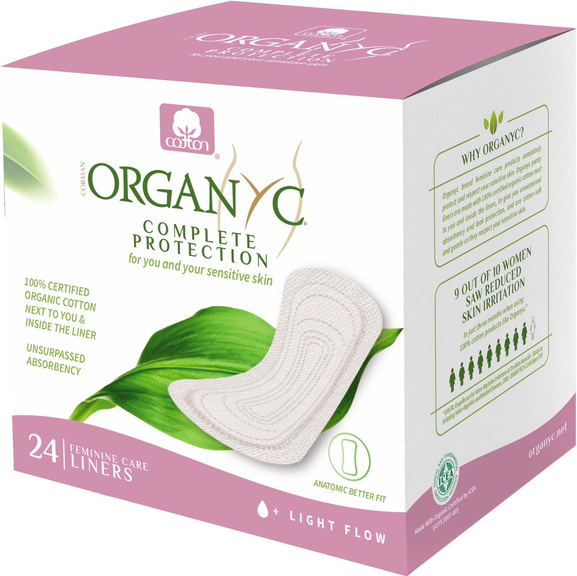 Organyc 100% Certified Organic Cotton Panty Liner, - Cotton (2100x2700), Png Download