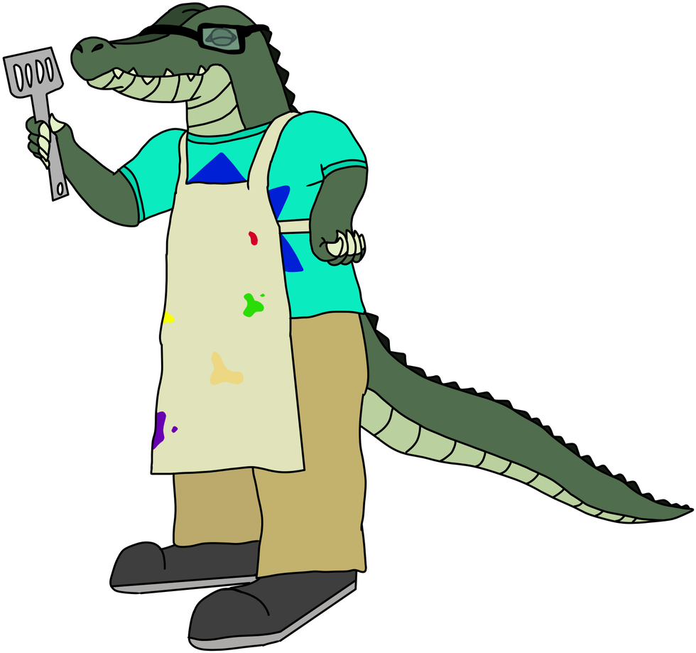 Croc Blocked On Twitter - Cartoon (1200x1199), Png Download