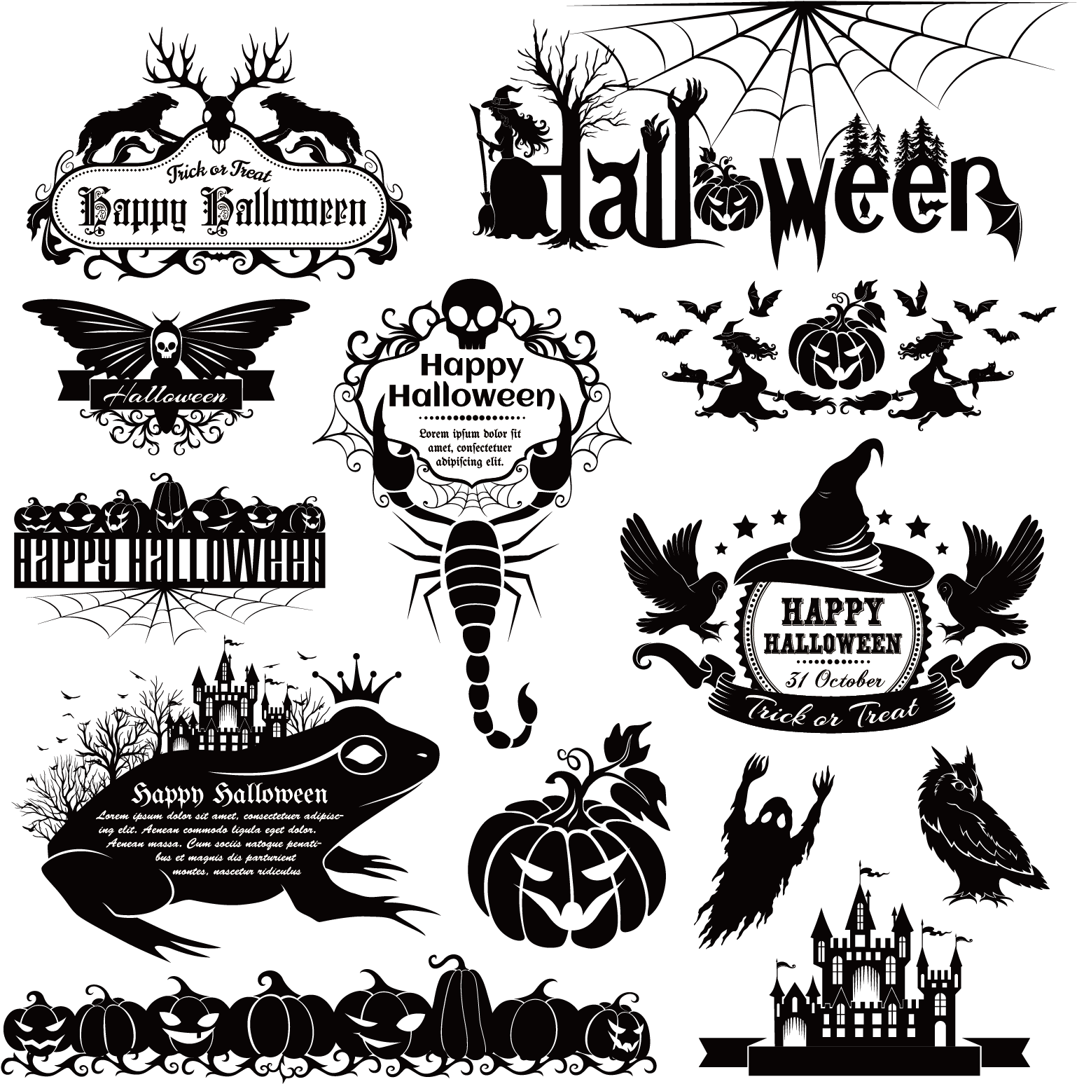 Euclidean Element Halloween Transprent Png Free Download - Halloween Vector (1772x1772), Png Download