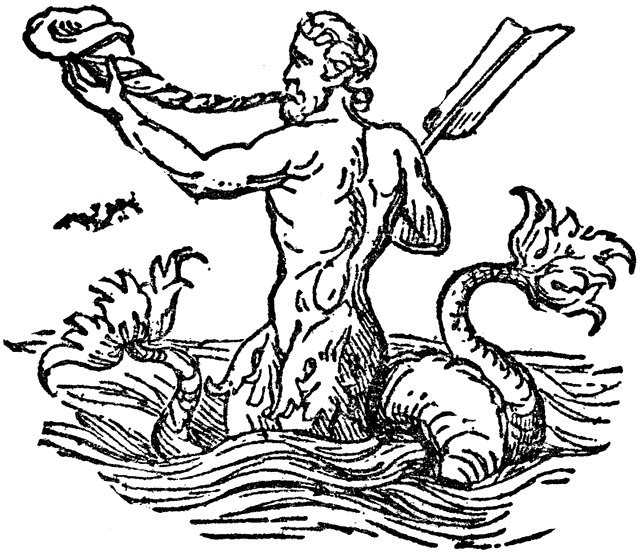 Dive Center - Triton God Mythology (640x553), Png Download