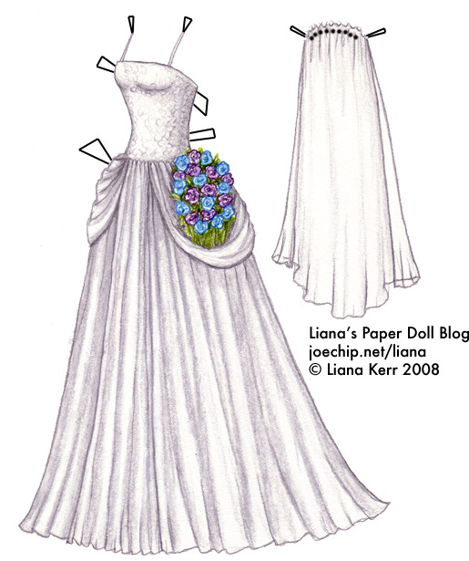 Click For Larger Version - Anime Wedding Dress Png (528x614), Png Download