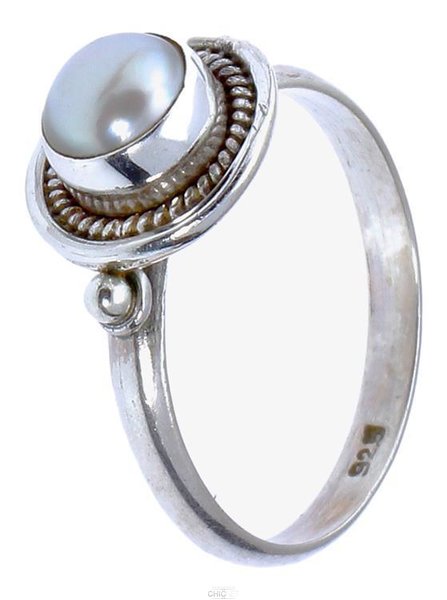 Silver Rings Pearl Braid Pearl Discs Around 925 Sterling - Pre-engagement Ring (447x600), Png Download