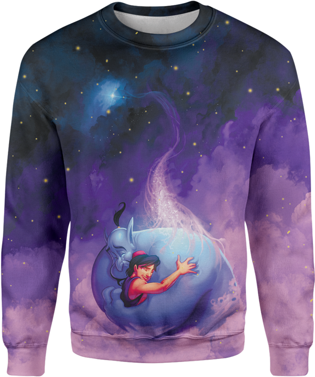 3d Aladdin And The Magic Lamp Full Print T Shirt - Genie Art Aladdin (800x800), Png Download