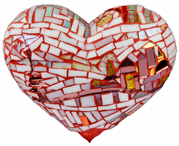 2018 Mini Heart By Rita Soyfertis "golden Gate Bandage" - Heart (600x600), Png Download