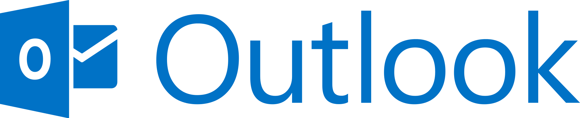 Outlook Logo And Wordmarksvg Wikimedia Commons - Outlook Com Logo (2000x408), Png Download