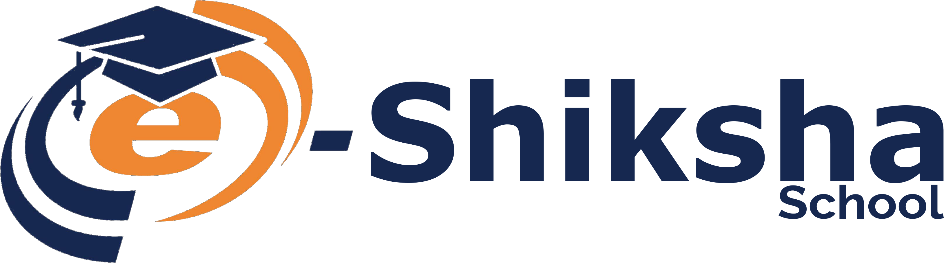 E-shiksha School - E Shiksha (3657x1113), Png Download