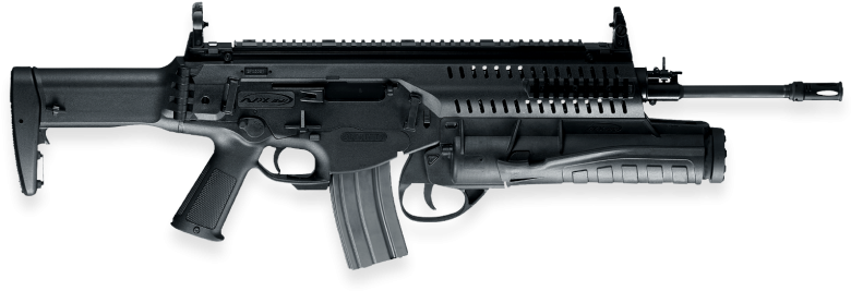 Grenade Launcher On Arx160 Assault Rifle, Infantry - Arx 160 Airsoft Grenade Launcher (1005x482), Png Download