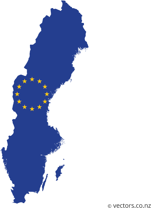 Eu Flag - Map Of Sweden Flag (700x700), Png Download