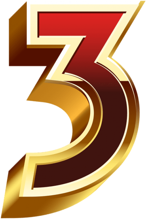 Free Png Three Gold Red Number Png Png Images Transparent - Png Red And Gold Number Three (480x717), Png Download