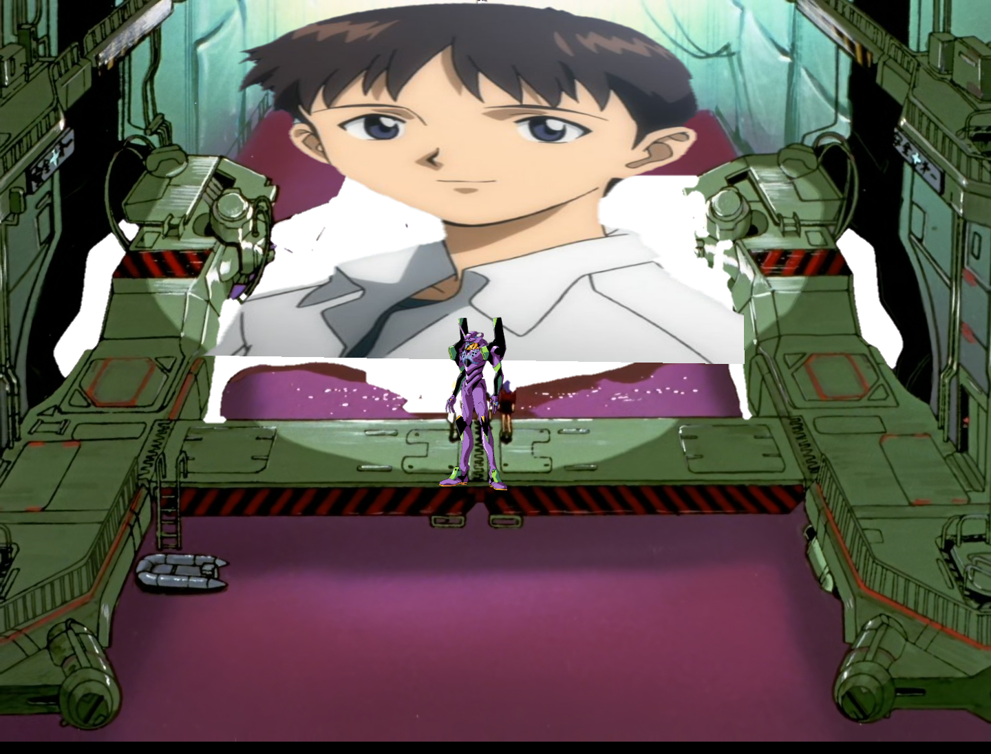 Get In The Shinji Unit 01 - エヴァンゲリオン 第 一 話 (1440x1096), Png Download