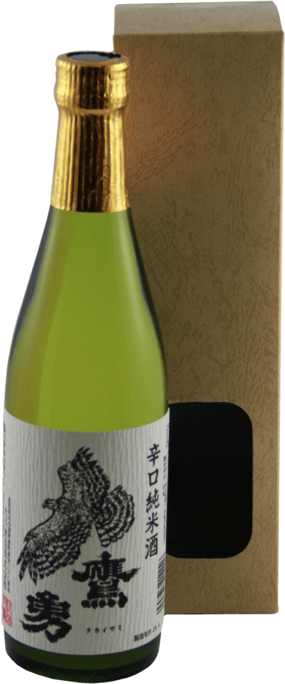 Takaisami Junmai Karakuchi Sake - Glass Bottle (600x1384), Png Download