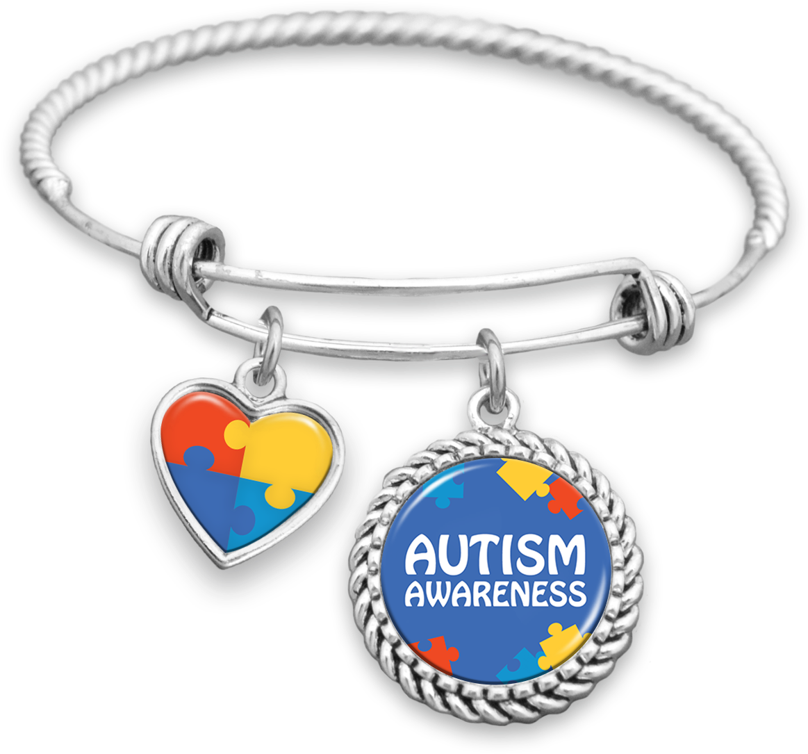Autism Awareness Puzzle Charm Bracelet - Someone Who I Love Is In Heaven (1212x1212), Png Download