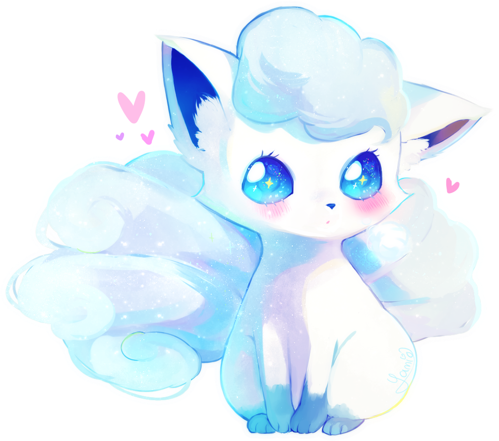Original) Loading Alolan Vulpix - Pokemon Alolan Vulpix Fanart (1069x910), Png Download