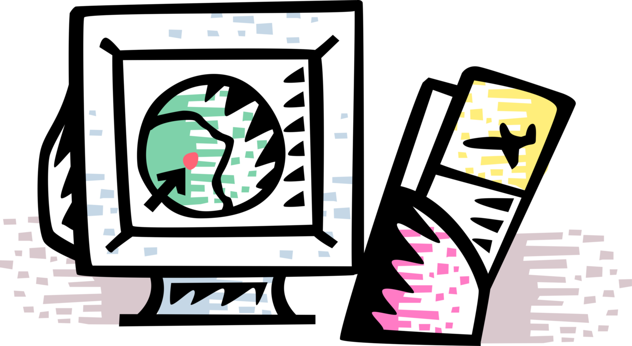 Vector Illustration Of Holiday Vacation Travel Airline (1276x700), Png Download