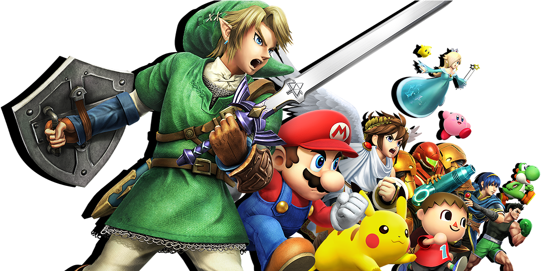 Super Smash Bros - Super Smash Bros 3ds (1195x550), Png Download