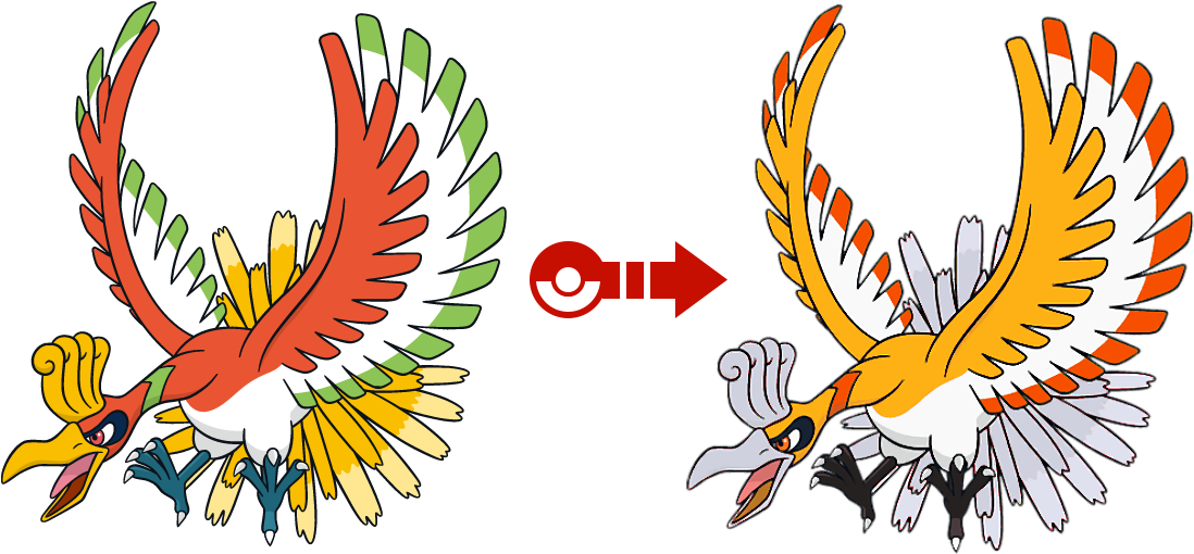 In Pokémon Games There Is A Low Chance To Find Alternate - Ho Oh Dream World (1120x536), Png Download