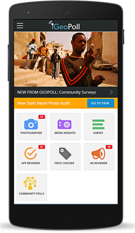 Apple App Store - Geopoll App (437x796), Png Download