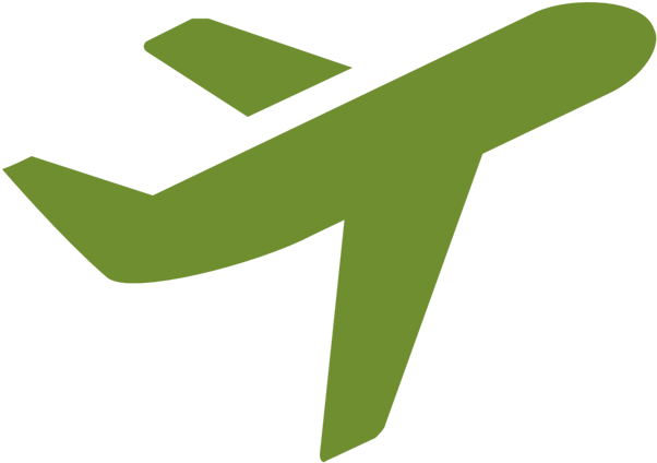 Aviã£o-verde - Transparent Aeroplane Icon Png (722x722), Png Download