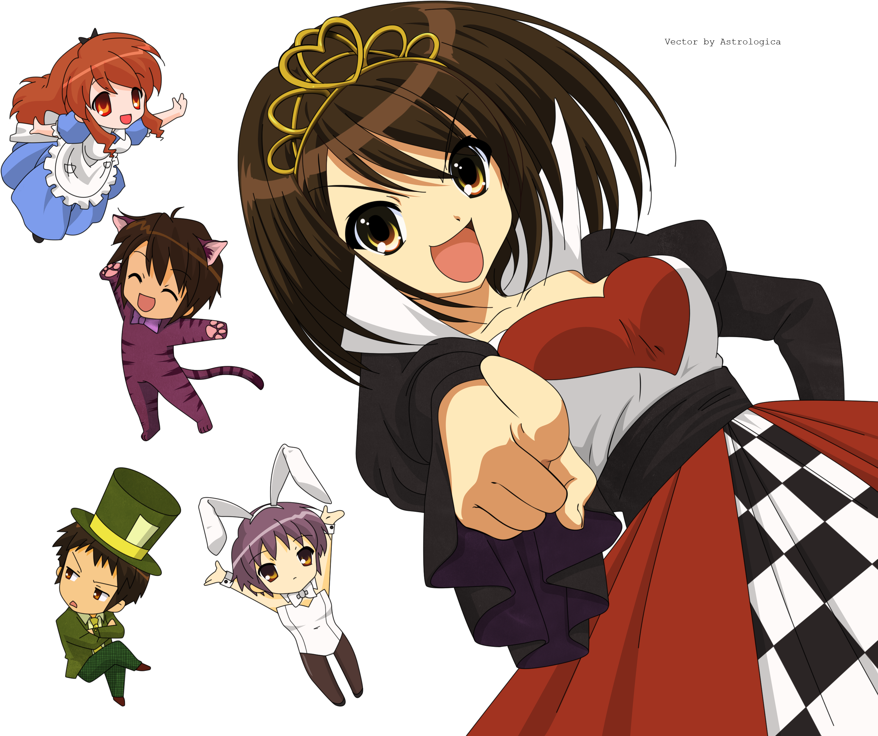 Download Png - Anime Alice In Wonderland Base (2990x2400), Png Download