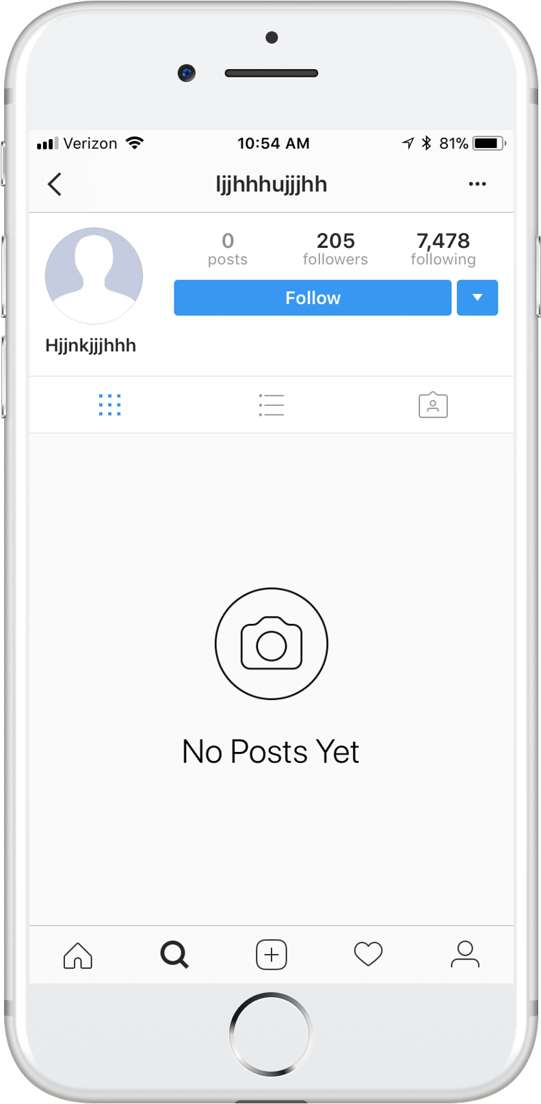 Fake Instagram Account - Iphone (2000x2000), Png Download
