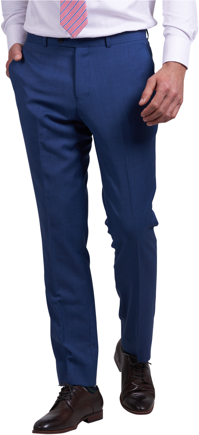 Get The Pentonville Texture Trouser In Blue Online - Trousers (960x1440), Png Download