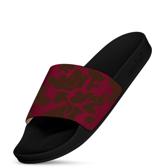 Slide Ox Blood Camo - Flip-flops (600x635), Png Download
