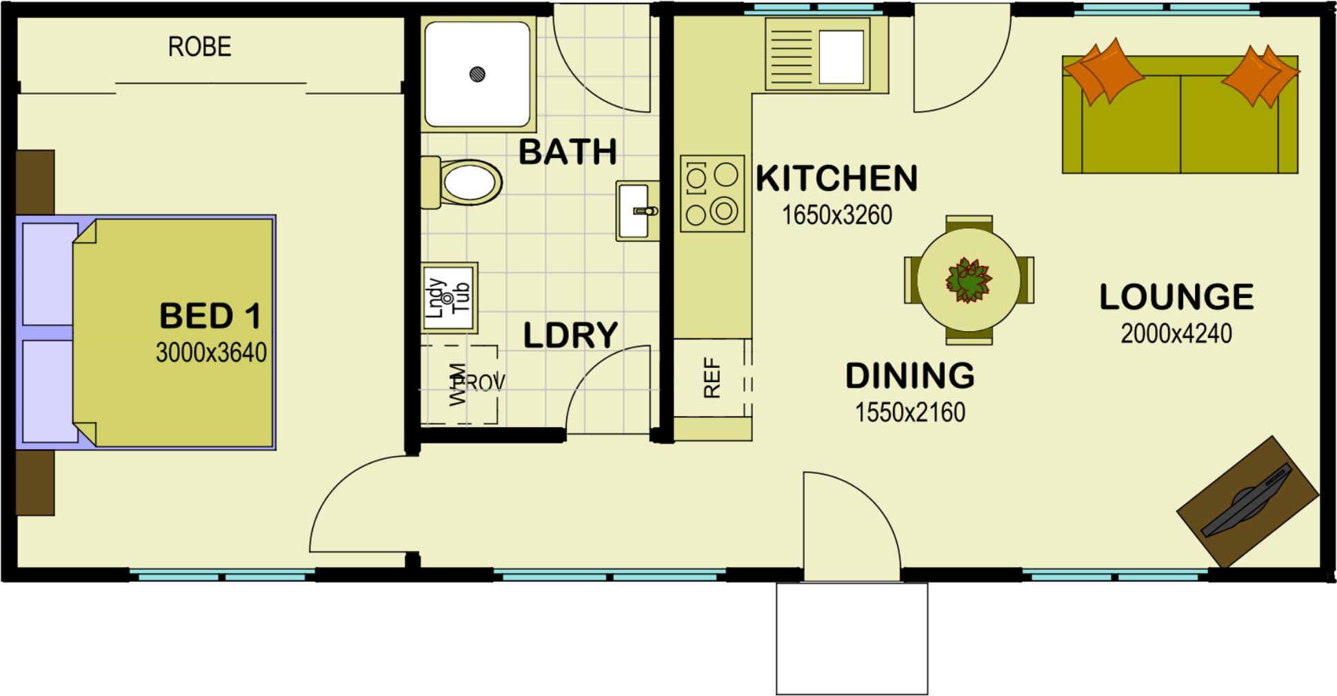 Ox I Plan Png - Floor Plan (1956x1023), Png Download