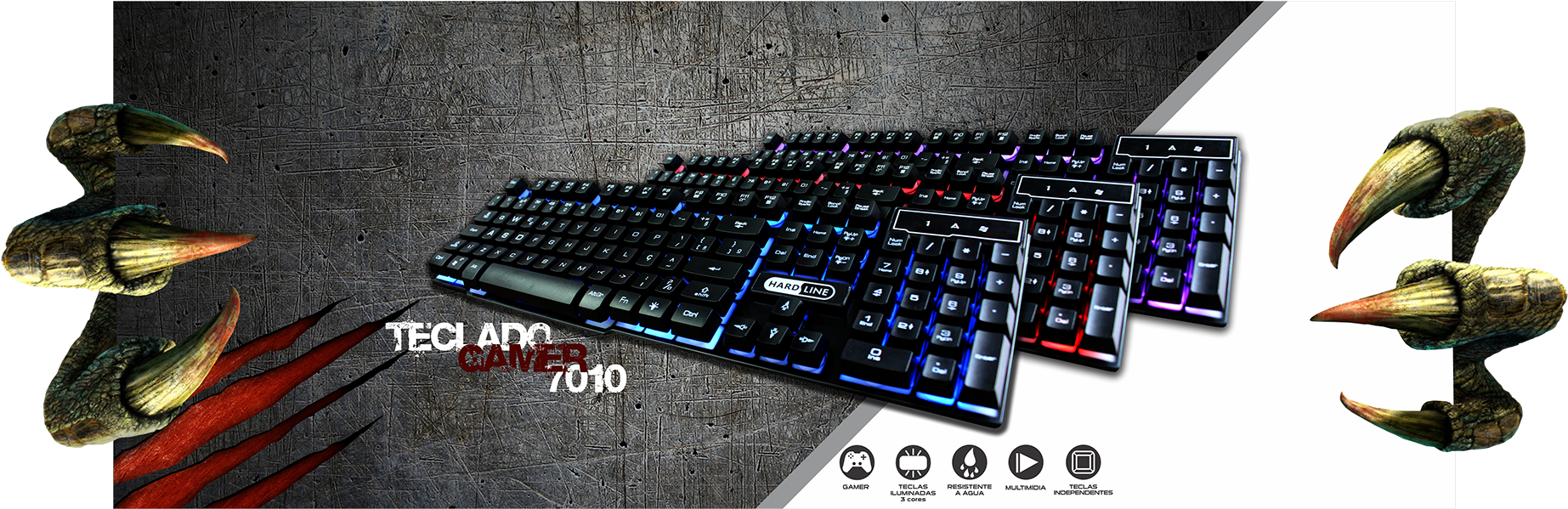 Audio 815b Teclado - Computer Keyboard (1920x598), Png Download