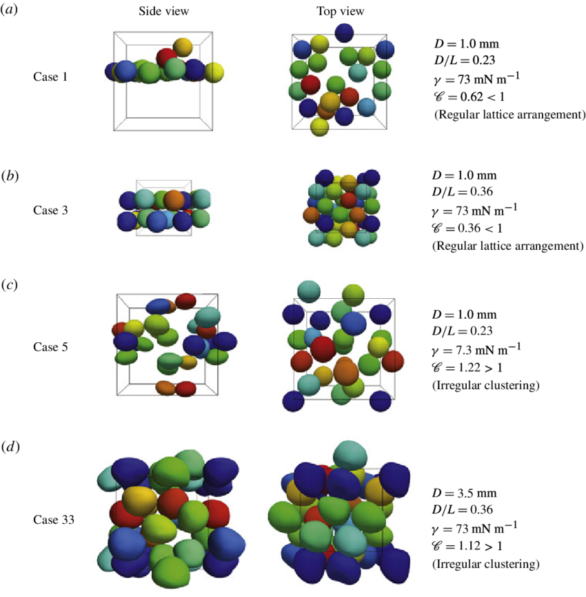 Snapshots Of Bubbles Showing Typical Clustering Morphologies - Circle (850x865), Png Download