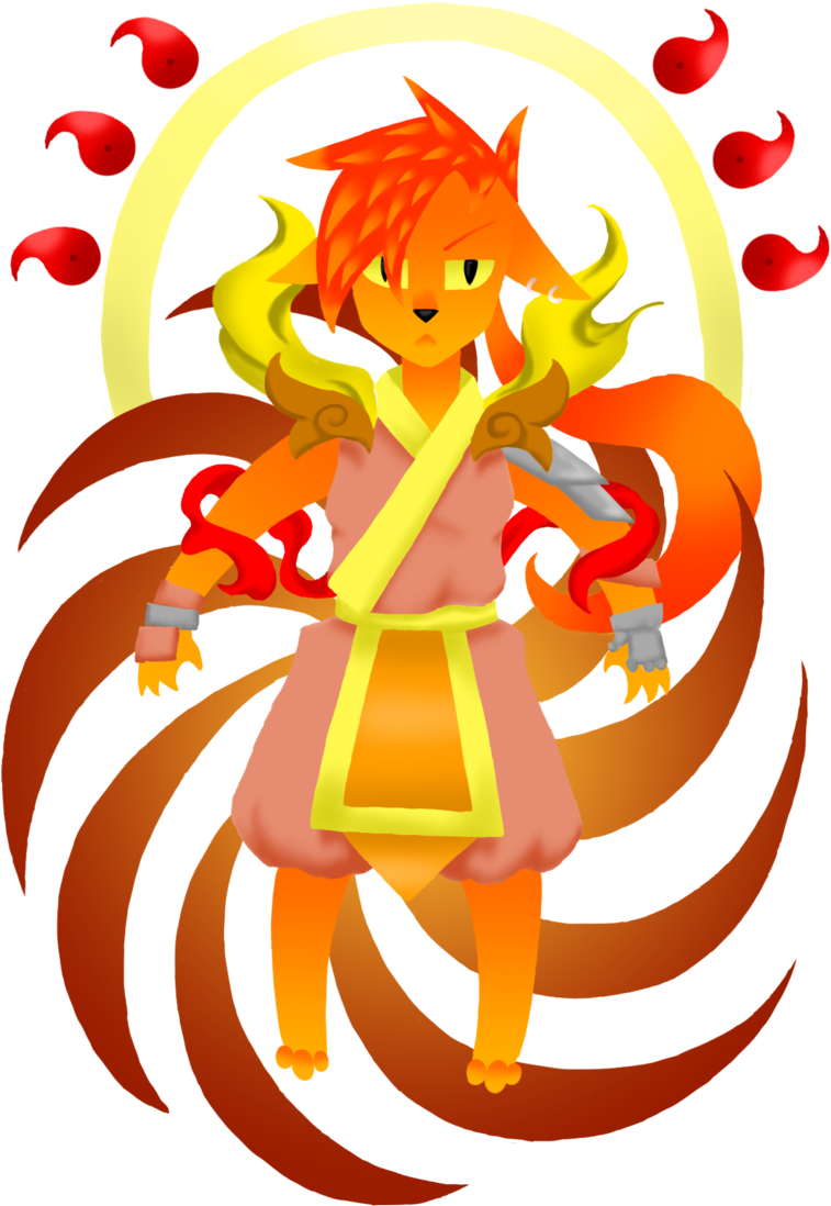 Ninetails - Illustration (800x1138), Png Download