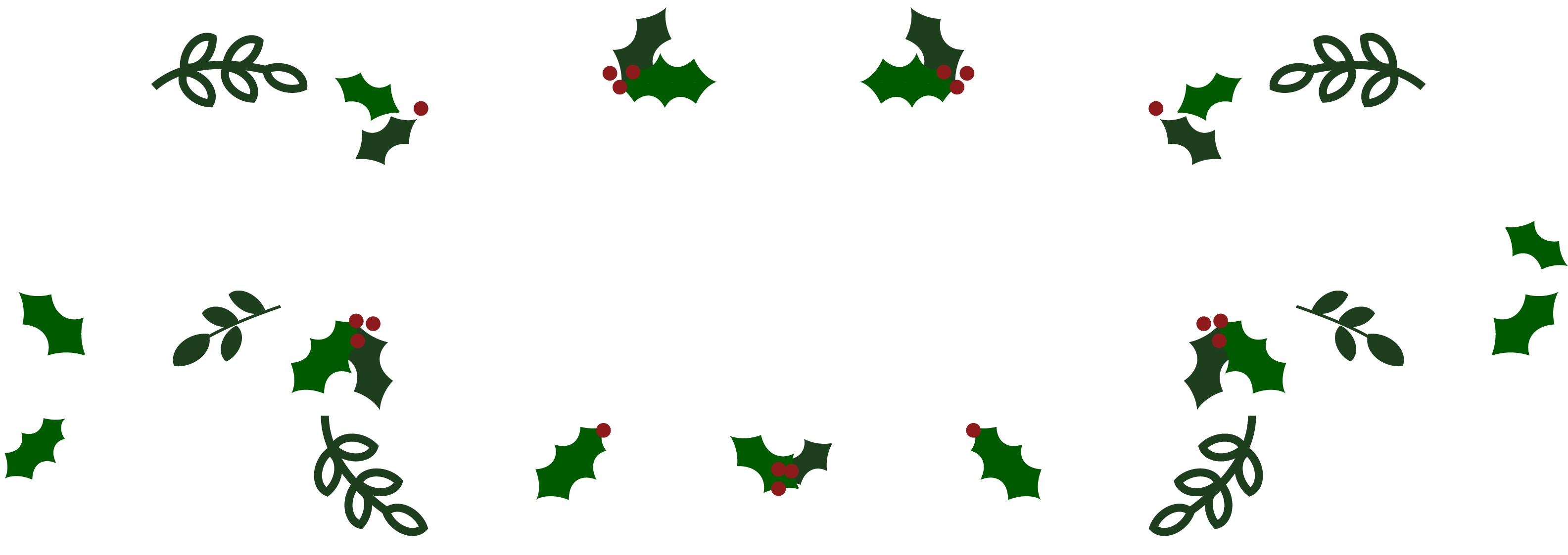 Happy Holidays - Flat Line Christmas (3169x1123), Png Download