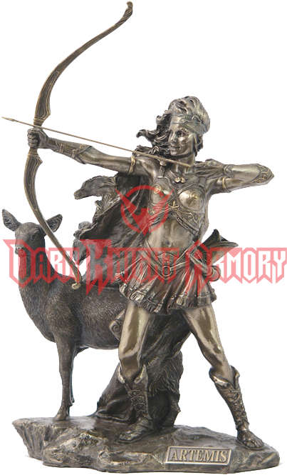 The Goddess Of Hunting And Wilderness Statue - Artemis Goddess Of The Hunt Greek Art (696x697), Png Download