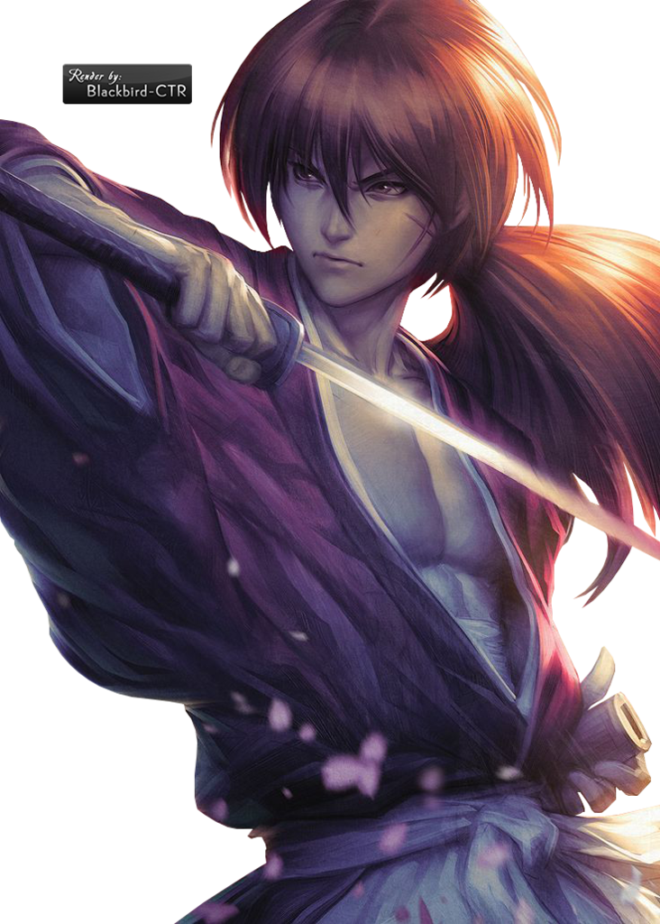 Himura Kenshin Art (732x1024), Png Download