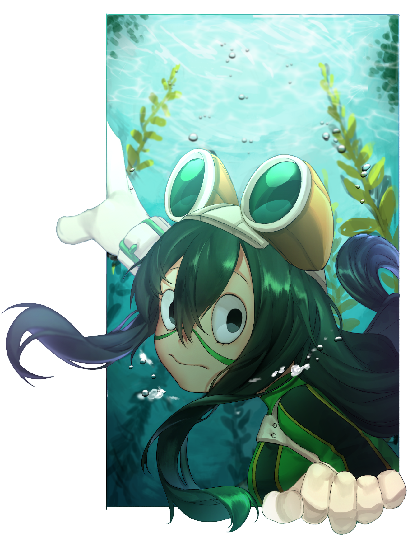 Resized To 61% Of Original - Asui Fanart Bnha (1386x1776), Png Download