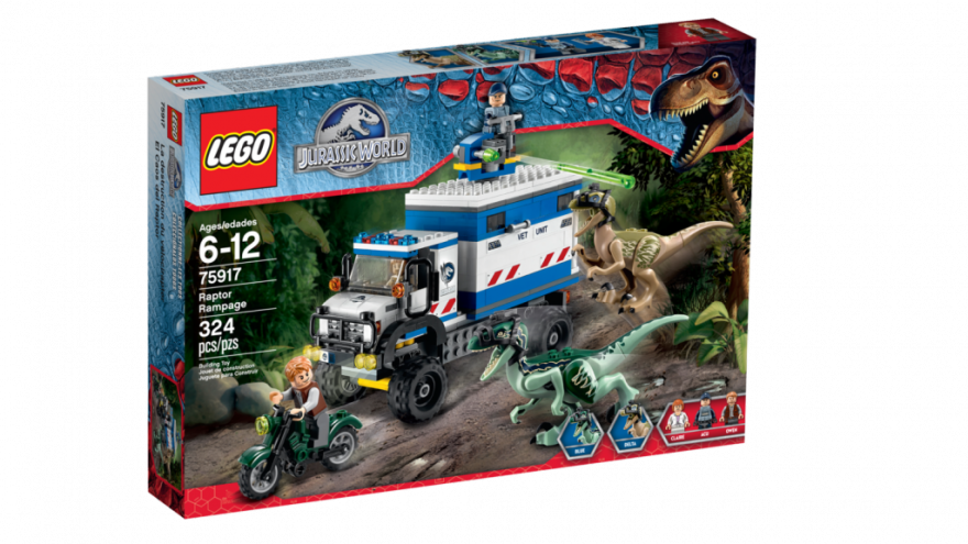 6 - Lego Jurassic World Raptor Rampage (880x495), Png Download
