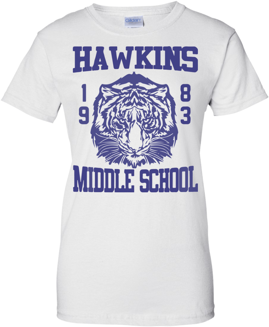 Stranger Things Dustin Hawkins Middle School Tigers - Active Shirt (1155x1155), Png Download