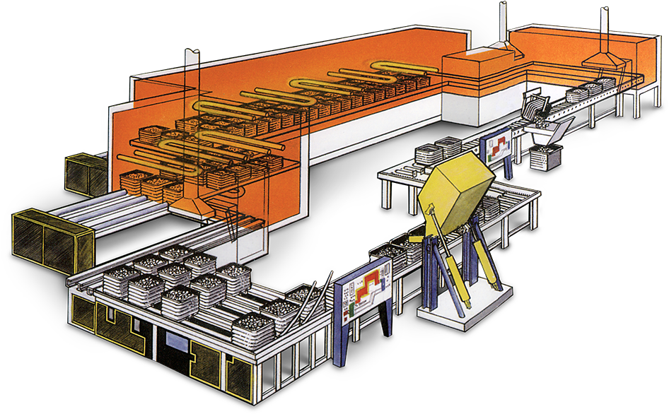 Continuous Atmosphere Annealing Diagram (970x600), Png Download