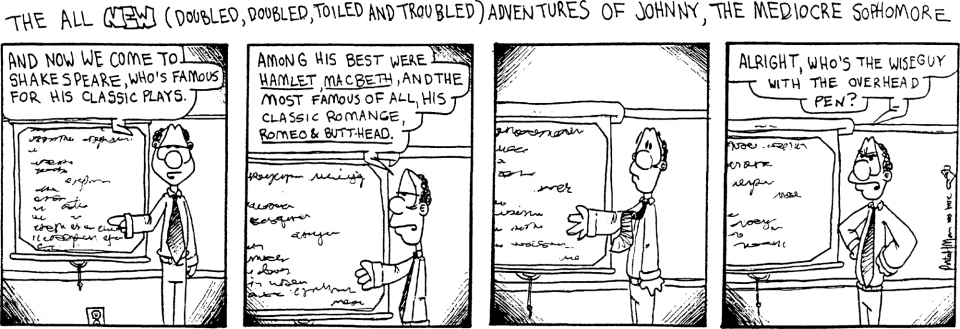 Overhead Pen - English Teacher Comics Stories (960x329), Png Download