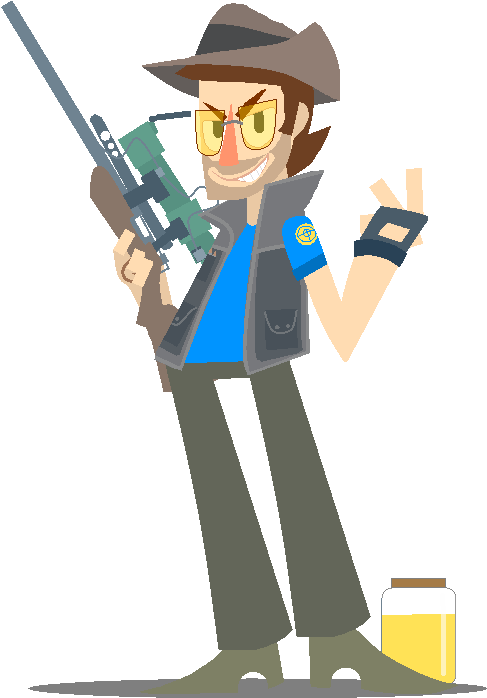 520 X 737 4 - Transparent Tf2 Blu Sniper (520x737), Png Download
