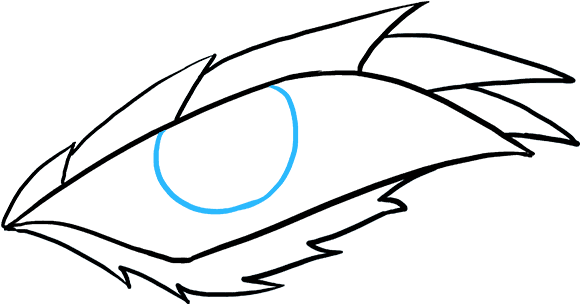 How To Draw Dragon Eye - Easy Dragon Eye Drawing (680x678), Png Download