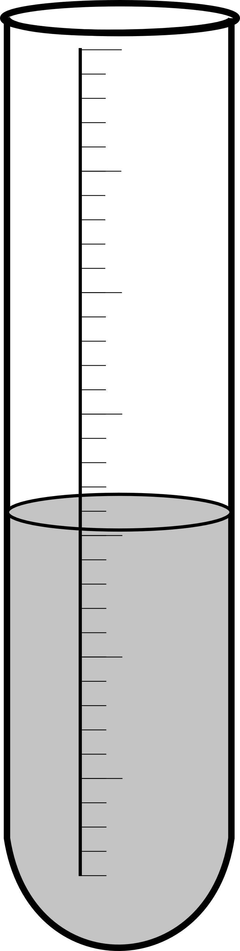 Empty Test Tube Clipart - Test Tube Laboratory Apparatus Drawing (800x3161), Png Download